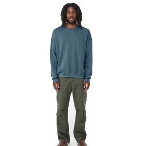Loose Fit Cotton Crewneck <b>Sweatshirt</b> Unisex Style Small Med Unisex - Product Image 4