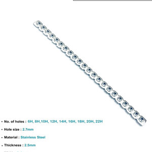 Placa de Reconstrucción DCP SR-OP-2260 de 2.7mm, Lote de 10 Piezas, Instrumentos Quirúrgicos Veterinarios de Acero Inoxidable Alemán de Primera Calidad, Certificación CE, para Huesos - Product Image 3
