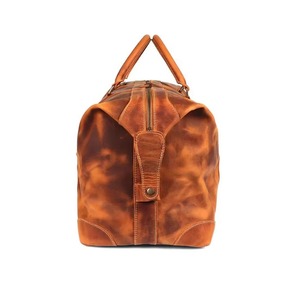 Genuine Leather Vintage Duffel <b>Bag</b> Weekender for Men Zipper Closure 36-55L Capacity Water-Proof Durable Recyclable Portable - Product Image 4