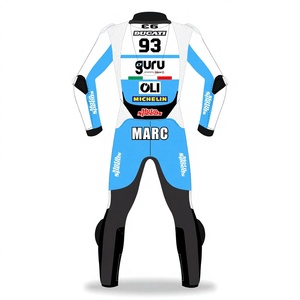 Combinaison de course MotoCP <span class=keywords><strong>Marc</strong></span> Marquez Rucati en cuir de vachette/crocodile pour <span class=keywords><strong>moto</strong></span>/cyclisme, combinaison de motard en cuir, niveau 2 CE Pro - Product Image 2