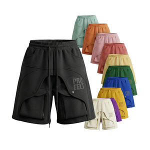 Shorts cargo de qualité supérieure avec broderie personnalisée, 100% coton, écologiques, respirants, séchage rapide, multi-poches, cordon de serrage - Product Image 1