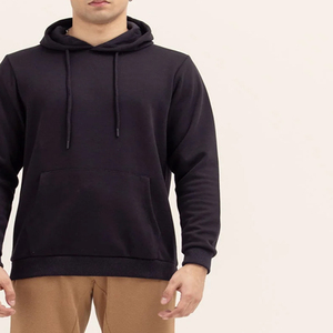 Sudadera con Capucha Lisa para Hombre, Estilo Hip Hop, Casual, de Color Sólido, al por Mayor en Grandes Cantidades - Product Image 3