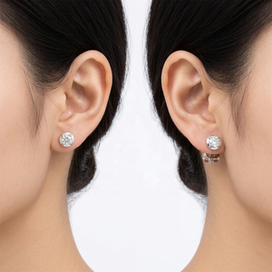 Ensemble de bijoux romantiques de mariage en or blanc, Solitaire et diamant, de haute qualité, 18K, 14K, 9K, pour femmes - Product Image 2