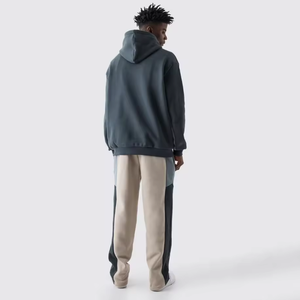 Ensemble de survêtement oversize color block pour homme – Sweat à capuche et pantalon de jogging coupe ample, tenue streetwear 2 pièces - Product Image 2