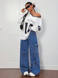 Jeans droits pour femmes en coton écologique et durable, pantalon en denim classique - Product Image 2