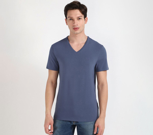 Camisetas de Cuello en V para Hombre, 100% Algodón de Alta Calidad, al por Mayor, Personalizables, Ecológicas, de Secado Rápido y Transpirables para Verano - Product Image 4