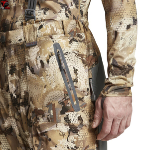 Men Outdoor Waterfowl Marsh <b>Camouflage</b> Hunting Pants Heavy Duty Elastic Suspenders Dual Zippered Upper Thigh Pockets Flap <b>Cargo</b> - Product Image 5