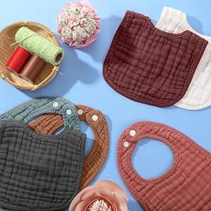 Ensemble de bavoirs pour bébé en tissu de mousseline de bambou 100% respirant - Product Image 2