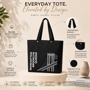Premium Cotton Canvas Tote <b>Bag</b> Reusable Shopping ShoulderHandbag Eco Friendly Grocery Travel Work <b>College</b> Everyday Carry Stylish - Product Image 5