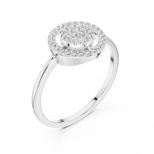 14K Elegant Party Wear <b>Ring</b> in Silver <b>CZ</b> Jewelry - Product Image 6