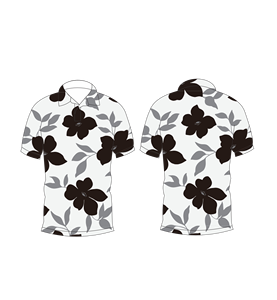 เสื้อโปโลผู้ชายสีขาวลายดอกไม้สีดำลำลองแขนสั้นแฟชั่นฤดูร้อน - Product Image 6