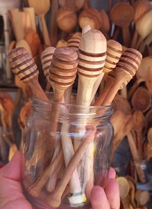 Organic Wooden Eco-Friendly Honey Dipper <b>Tool</b> with Mirror Polish and Long Handle for <b>Camping</b> and Daily Kitchen Use - Product Image 1