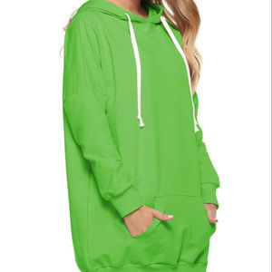 Sweat-shirt oversize à col roulé pour femme, couleur unie, tricoté, manches courtes, polaire, vêtement d'hiver, coupe classique, col rond, sweat à capuche long - Product Image 6