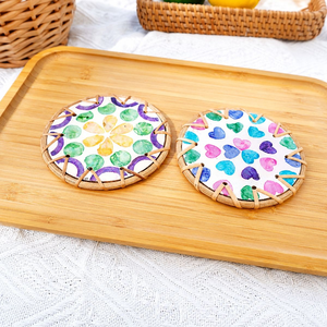 Creative Classic Rattan Tea Coaster Insulation Mat Coaster Eco-Friendly Heat Resistant <b>table</b> <b>Protector</b> Placemats - Product Image 4