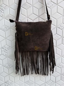 Último Diseño de Bolso Bandolera de Cuero de Vaca con Flecos y Parches, Estilo Bohemio, para Mujer - Product Image 3