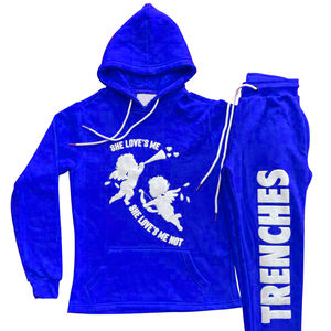 OEM personnalisé 3D Puff Printing Logo Survêtement unisexe en coton polaire décontracté Streetwear pour hommes Ensemble de jogging deux pièces Survêtement pour hommes - Product Image 6