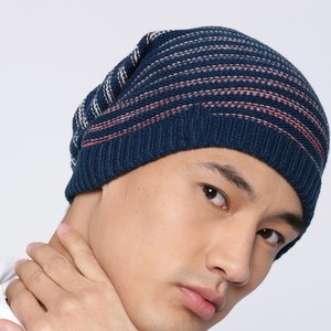 Wholesale Custom Design Unisex Stripes Knit Cuffed <b>Beanies</b> Outdoor Sports Ear Protection Winter Cap Soft Warm <b>Beanie</b> Wool Blend - Product Image 6