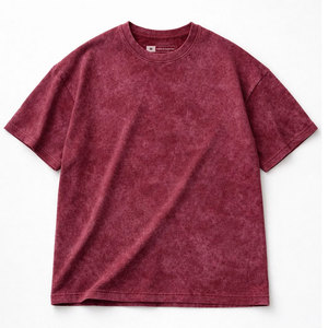 T-shirts pour hommes en coton uni, effet délavé, fabriqués au Pakistan, 100% coton, écologiques, respirants, séchage rapide, pour l'été - Product Image 1