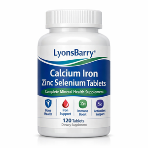 Comprimés de Calcium, Fer, Zinc et Sélénium pour Adultes – Complément Minéral Complet pour la Santé – 100 Comprimés – Fabricant OEM à Marque Privée GMP - Product Image 2