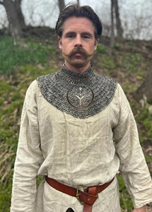 Gorget de chaîne médiévale, collier en acier doux, armure Philip Patton - Product Image 3