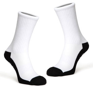 SALUBRIOUS SPORTS Crew <b>Socks</b> Breathable Knitted Spandex/Polyester Comfortable <b>Running</b> Grip Cuff Bottom - Product Image 2