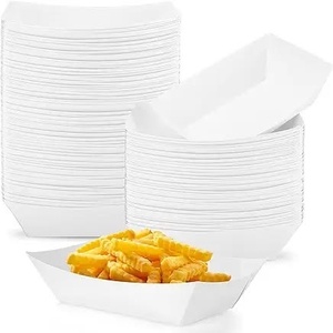 Bandejas de papel resistentes de grado alimenticio para comida rápida y cafeterías, bandejas de comida de 6x10 pulgadas para palomitas, papas fritas y aperitivos. - Product Image 1