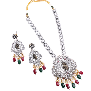 Heritage Pota Stone <b>Pearl</b> and Beads Temple Necklace <b>Set</b>-Fine <b>Jewelry</b> - Product Image 3