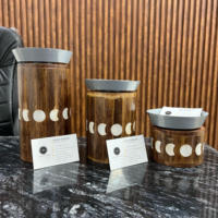 Venta al por mayor SS CRAFT INDIA Juego de quemadores de incienso Madkhan de bambú con incrustaciones de nácar, fragancia tradicional árabe de Oud, religioso