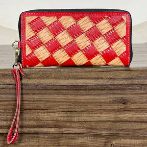 Nuevo Bolso de Mano de Cuero Genuino con Diseño a Cuadros, Monedero con Cierre, Cartera de Lujo con Correa para la Muñeca, Porta Tarjetas de Crédito y ATM - Product Image 5