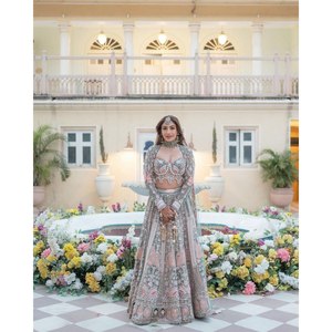 ออกแบบมือไข่มุกทำงาน lehenga choli เครื่องประดับอื่นๆชาติพันธุ์ - Product Image 3