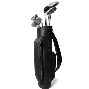 Wholesale Best Selling Heavy Duty Leather Made <b>Golf</b> Bags Professional Manufacture Large Capacity Black Leather <b>Golf</b> Clubs Bags - Product Image 5
