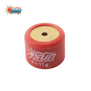 Rouleaux de poulie CVT en laiton SUN Racing 11G 20x15mm pour scooter PCX/CLICK125i/SKYDRIVE125, ensemble de rouleaux durables 6 pièces, nouveau rouge - Product Image 2
