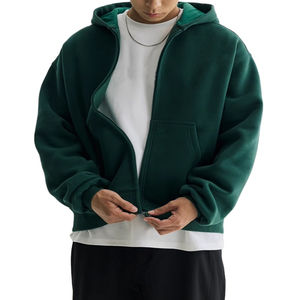 Nueva Sudadera con Capucha Estilo Hip Hop, Chaqueta con Cremallera Diagonal, Abrigo con Capucha, Color Negro, Cremallera Completa, Sudadera con Capucha para Hombre - Product Image 3