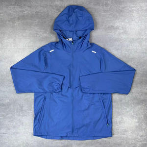 <b>Men</b> <b>White</b> Hooded Windproof Racer <b>Jacket</b> Zipper Closure Casual Regular Fit Polyester Summer Wear - Product Image 6