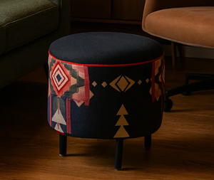 Multi-Purpose Traditional Pouf Solid Wood Fabric Floor Cushion Footrest Seating Soft Eco-Friendly Entry Living Room <b>Bedroom</b> - Product Image 3
