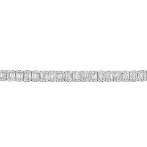New Moissanite Diamond Bracelet for Women and <b>Men</b>, Mix Cut Diamond Bracelet For Wedding, White Gold moissanite Bracelet - Product Image 2