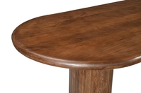 Table à manger pliante en bois de forme ovale