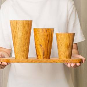 Verre à boire élégant en bois naturel, écologique et fait main, conçu de qualité supérieure pour l'hôtellerie, la restauration à domicile et les collections de vente au détail, robuste - Product Image 2
