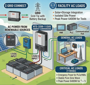 อินเวอร์เตอร์ MEAN WELL NTS-2200-212 กำลังไฟ 2200 วัตต์ แบบออฟกริด คลื่นไซน์บริสุทธิ์ DC-AC 12 โวลต์ ความน่าเชื่อถือสูง - Product Image 5