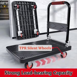 Carrello Pieghevole Portatile in Acciaio per Carichi Pesanti, Capacità 450 Libbre, Carrello Utilitario con Ruote - Product Image 4