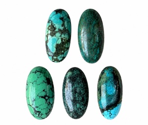 Turquesa Tibetana Natural Hermosa, Azul, Lisa, en Forma de Cabujón, para Joyería - Product Image 3