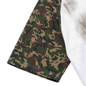 T-shirt Streetwear Color Block Camo Boxy en Coton Lourd 100% Effet Délavé Vintage Oversize pour Homme – Idéal Été - Product Image 4