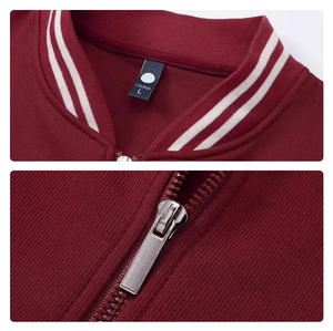 High Quality Customized Design Varsity Man Jackets New Stylish 100% <b>Wool</b> Embroidered Vintage Bomber Jacket Solid Color - Product Image 5