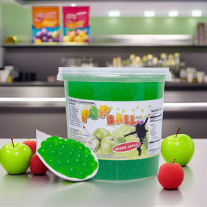 Boba transparente orange éclatante Pinshan 3,2 kg en bac plastique (4 bacs/carton) Ingrédients pour Bubble Tea et Glace (Taïwan) - Product Image 3