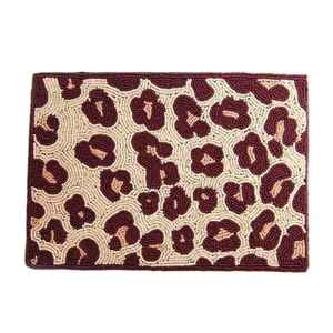 Porte-monnaie brodé perlé à bas prix, pochette florale noire, portefeuille en perles de verre, sacs à fermeture éclair motif fleur de lotus, porte-monnaie pour femmes - Product Image 5