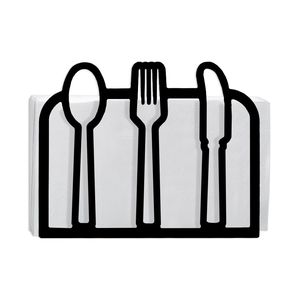 Porte-serviettes en métal de style industriel conçu pour les restaurants contemporains, les cuisines et la décoration de table à manger - Product Image 2