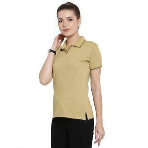 Camiseta Polo de Algodón para Mujer con Logotipo Personalizado, Color Liso, Corte Casual, Nuevo Diseño, Uso Diario - Product Image 1