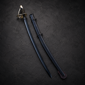 ดาบเหล็กโค้งตกแต่งสไตล์สงครามกลางเมืองอเมริกัน พร้อมปลอกโลหะ - Product Image 3
