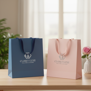 Sacs en papier laminé blancs écologiques de luxe Coach avec marquage personnalisé pour la promotion de la mode, du commerce de détail et des supermarchés - Product Image 5