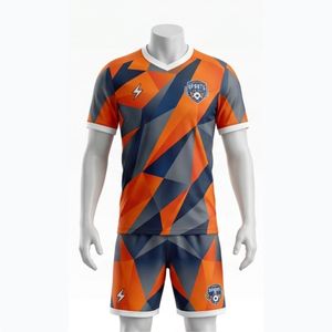 Conjunto de Camiseta de Fútbol para Hombre EPG6TS, Estampado Sublimado con Patrón Geométrico, Cuello en V, Manga Corta, Absorbe la Humedad, Corte Regular, para Todas las Temporadas - Product Image 1